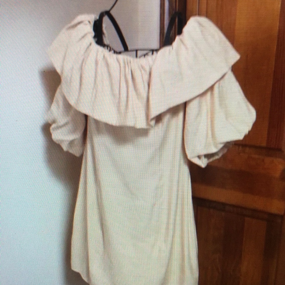 Elegant Cream Off-Shoulder Women's Top